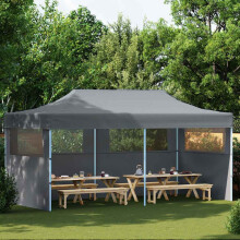 Berkfield Folding Pop-up Partytent with Sidewalls 3x6 m Anthracite
