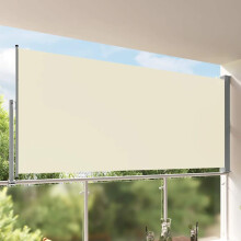 Berkfield Patio Retractable Side Awning 160 x 300 cm Cream