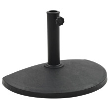 Berkfield Parasol Base Half Round Polyresin 9 kg Black