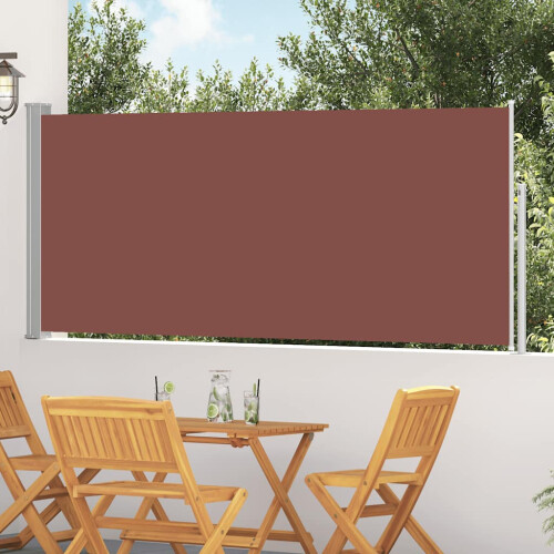 Berkfield Retractable Side Awning 120 x 300 cm Brown