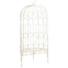 Berkfield Garden Bench 95 cm Iron Antique White