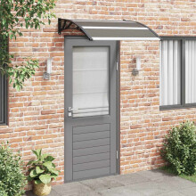 Berkfield Door Canopy Black 120x100 cm PC