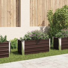 Berkfield Garden Raised Bed Brown 100x40x45 cm Galvanised Steel
