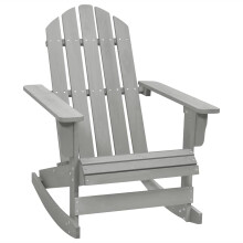 Berkfield Garden Rocking Chair Wood Grey