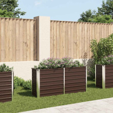 Berkfield Garden Raised Bed Brown 160x40x77 cm Galvanised Steel