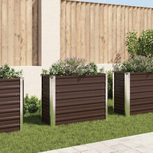 Berkfield Garden Raised Bed Brown 100x40x77 cm Galvanised Steel