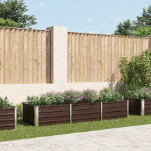 Berkfield Garden Raised Bed Brown 240x80x45 cm Galvanised Steel
