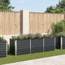 Berkfield Garden Raised Bed Anthracite 240x80x77 cm Galvanised Steel