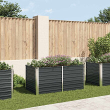 Berkfield Raised Garden Bed Anthracite 160x80x77 cm Galvanised Steel