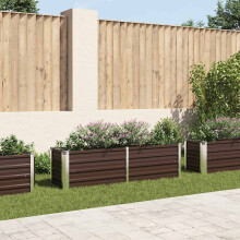 Berkfield Garden Raised Bed Brown 160x40x45 cm Galvanised Steel