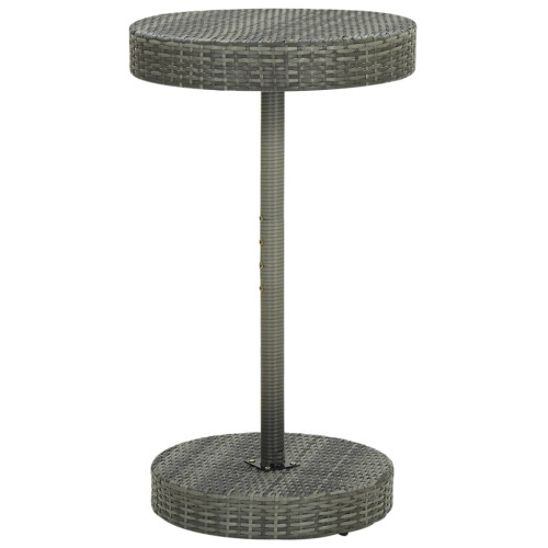 Berkfield Garden Table Grey 60.5x106 cm Poly Rattan