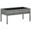 Berkfield Garden Table Grey 75x40x37 cm Poly Rattan 1
