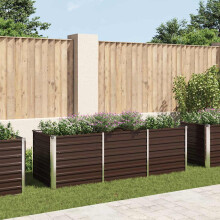 Berkfield Garden Raised Bed Brown 240x80x77 cm Galvanised Steel