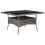 Berkfield Outdoor Dining Table Grey Poly Rattan and Glass 1