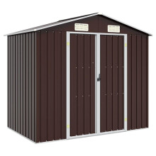 Berkfield Garden Shed Brown 205x129x183 cm Galvanised Steel