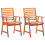 Berkfield Outdoor Dining Chairs 2 pcs Solid Acacia Wood 1