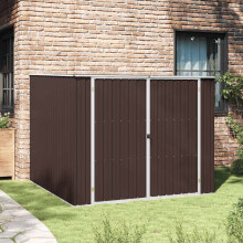 Berkfield Garden Shed Brown 195x198x159 cm Galvanised Steel