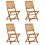 Berkfield Folding Outdoor Chairs 4 pcs Solid Acacia Wood 1