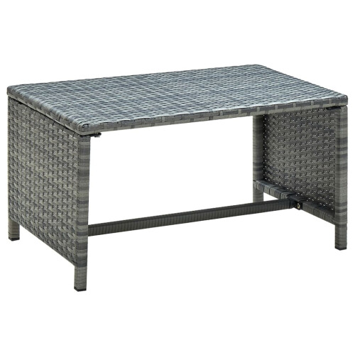 Berkfield Coffee Table Anthracite 70x40x38 cm Poly Rattan