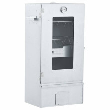 Berkfield BBQ Oven Smoker with 1kg Wood Chips 44.5x29x83 cm
