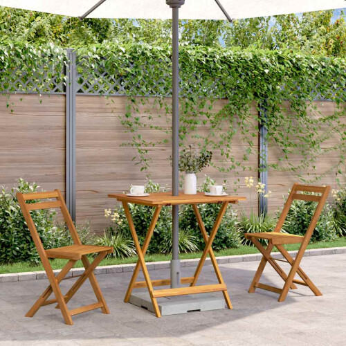 Berkfield Folding Garden Table 70x70x75 cm Solid Acacia Wood