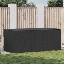 Berkfield Garden Storage Box Poly Rattan 180x90x70 cm Black
