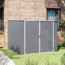 Berkfield Garden Shed Grey 195x198x159 cm Galvanised Steel