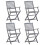 Berkfield Folding Outdoor Chairs 4 pcs Solid Acacia Wood 1