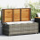 Berkfield Garden Storage Bench 120 cm Poly Rattan Grey 1