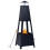 Berkfield Fire Pit Black 35x35x99 cm Steel 1
