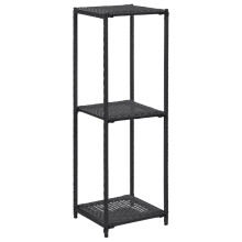 Berkfield Storage Shelf Black 30x30x90 cm Poly Rattan