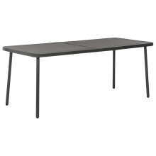 Berkfield Garden Table Dark Grey 180x83x72 cm Steel