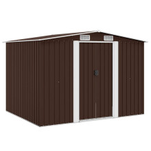 Berkfield Garden Storage Shed Brown 257x205x178 cm Steel