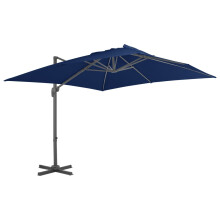 Berkfield Cantilever Garden Parasol with Aluminium Pole 3x3 m Azure Blue