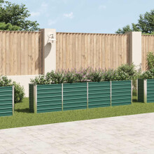 Berkfield Raised Garden Bed 320x40x77 cm Galvanised Steel Green