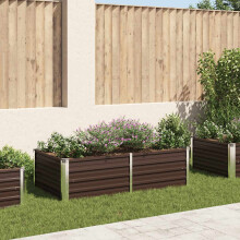 Berkfield Raised Garden Bed 160x80x45 cm Galvanised Steel Brown