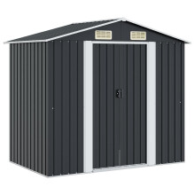 Berkfield Garden Storage Shed Anthracite Steel 204x132x186 cm