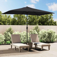 Berkfield Garden Parasol with Metal Pole 300x200 cm Black