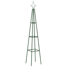 Berkfield Garden Climbing Plant Racks 2 pcs Dark Green 35x35x195 cm Iron