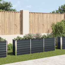 Berkfield Garden Raised Bed Galvanised Steel 240x40x77 cm Anthracite