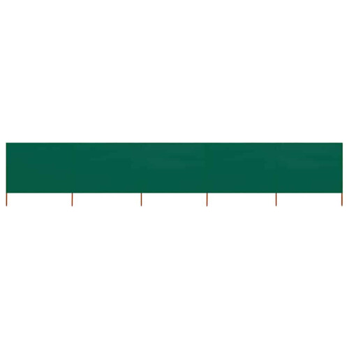 Berkfield 5-panel Wind Screen Fabric 600x120 cm Green