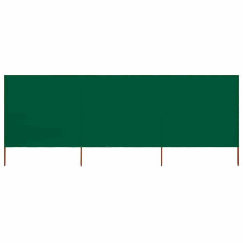 Berkfield 3-panel Wind Screen Fabric 400x80 cm Green