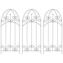 Berkfield Plant Climbing Racks 3 pcs Black 40x100 cm Iron