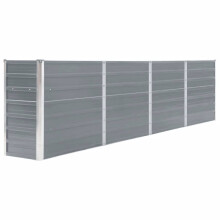 Berkfield Raised Garden Bed 320x40x77 cm Galvanised Steel Grey