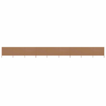 Berkfield 9-panel Wind Screen Fabric 1200x120 cm Taupe