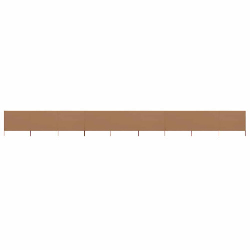 Berkfield 9-panel Wind Screen Fabric 1200x120 cm Taupe