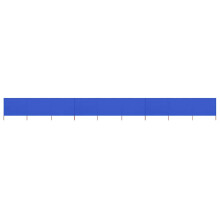 Berkfield 9-panel Wind Screen Fabric 1200x80 cm Azure Blue