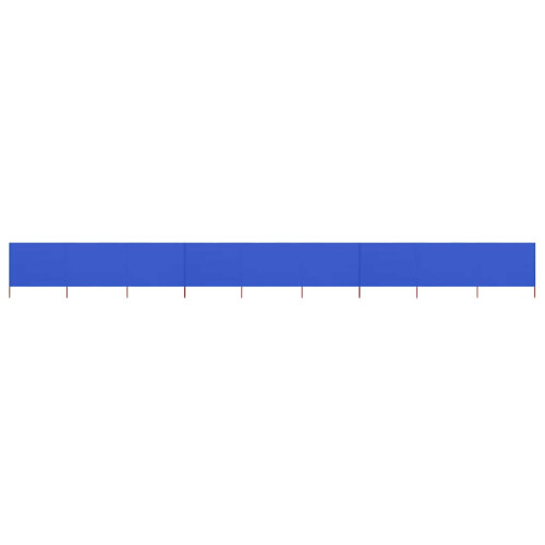 Berkfield 9-panel Wind Screen Fabric 1200x80 cm Azure Blue