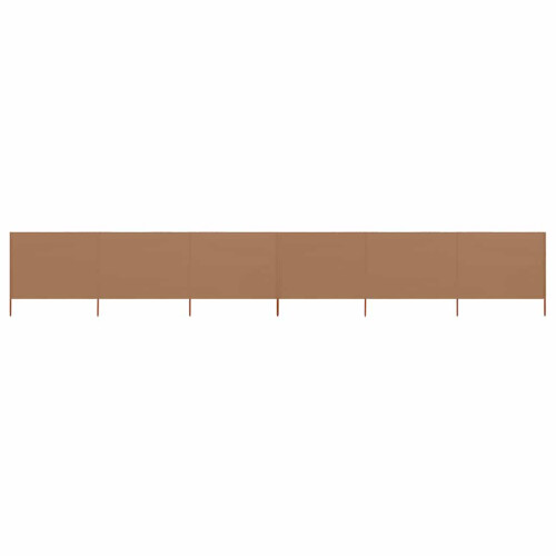 Berkfield 6-panel Wind Screen Fabric 800x160 cm Taupe