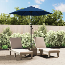Berkfield Garden Parasol Blue 200x224 cm Aluminium